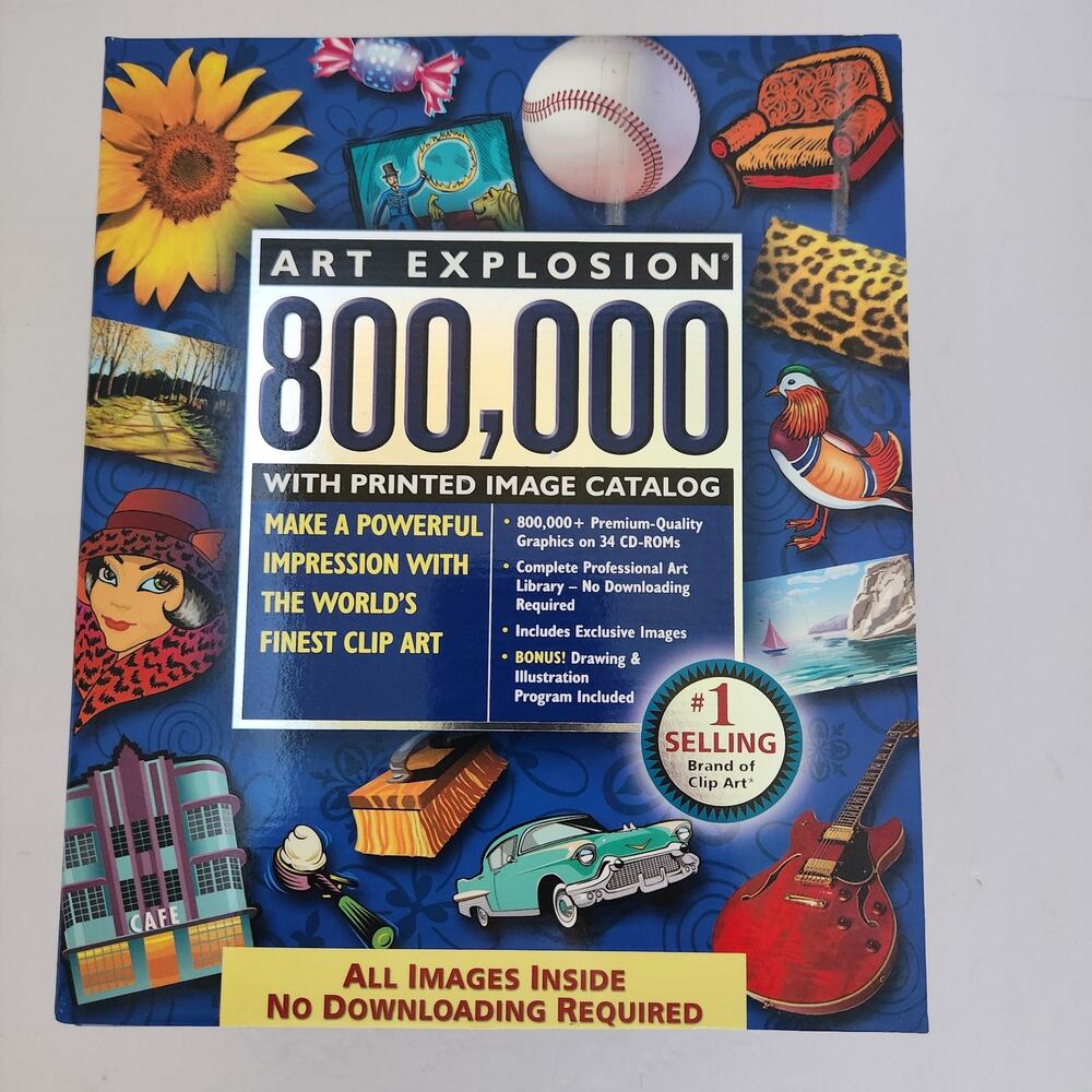 Nova Development Art Explosion used 800,000 Images 34 CDs with Book Catalog